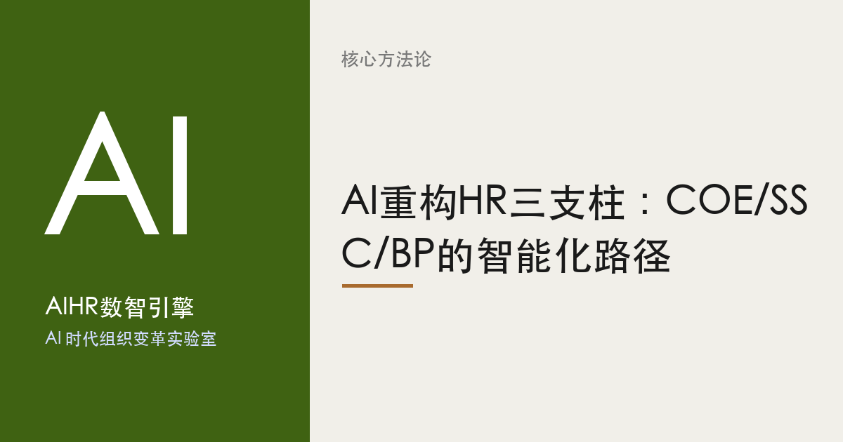 AI重构HR三支柱：COE/SSC/BP的智能化路径 题图